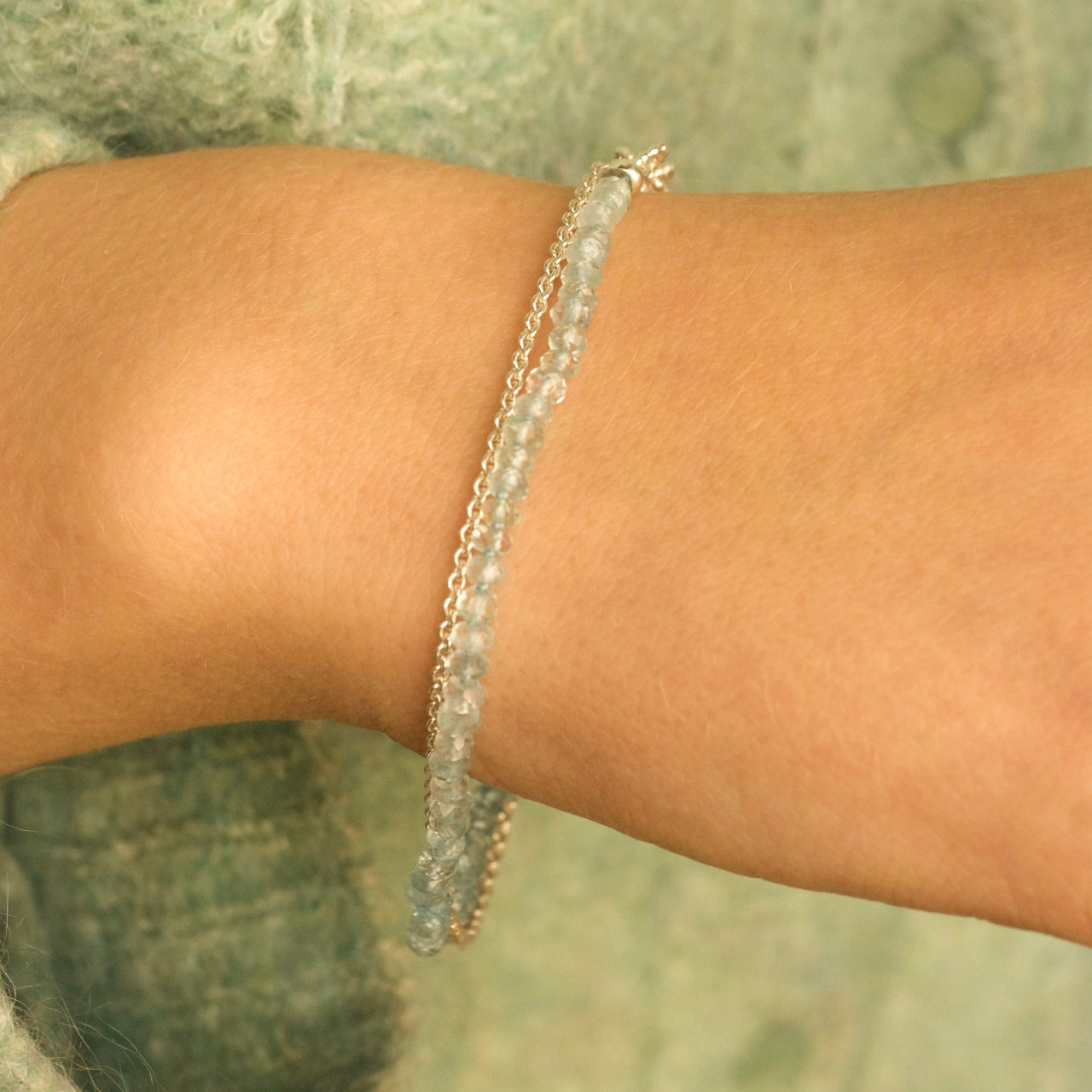 Armbandje in zilver met groene amethist-Hester Zagt