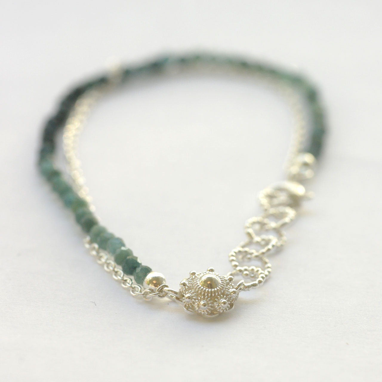 Zeeuwse knoop armband met toermalijn - Hester Zagt