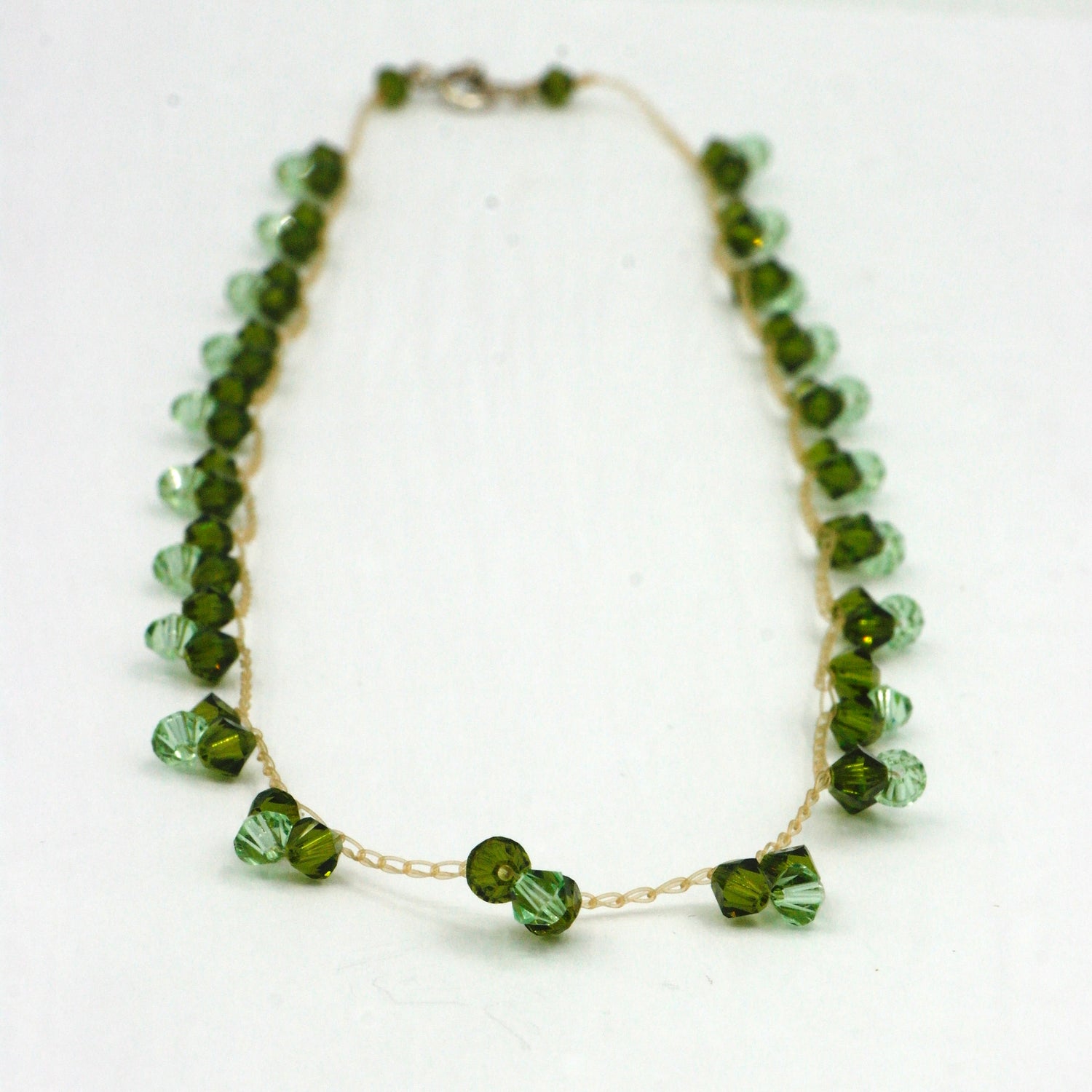 swarovski ketting k3-22 lichtgroen 1 olijf 2 - Hester Zagt