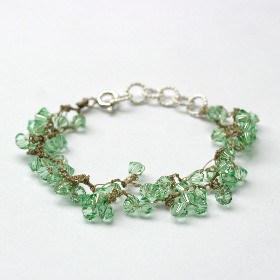 Swarovski armband lichtgroen - Hester Zagt