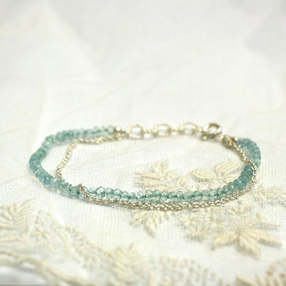 Armband in zilver en apatiet, handgemaakt-Hester Zagt